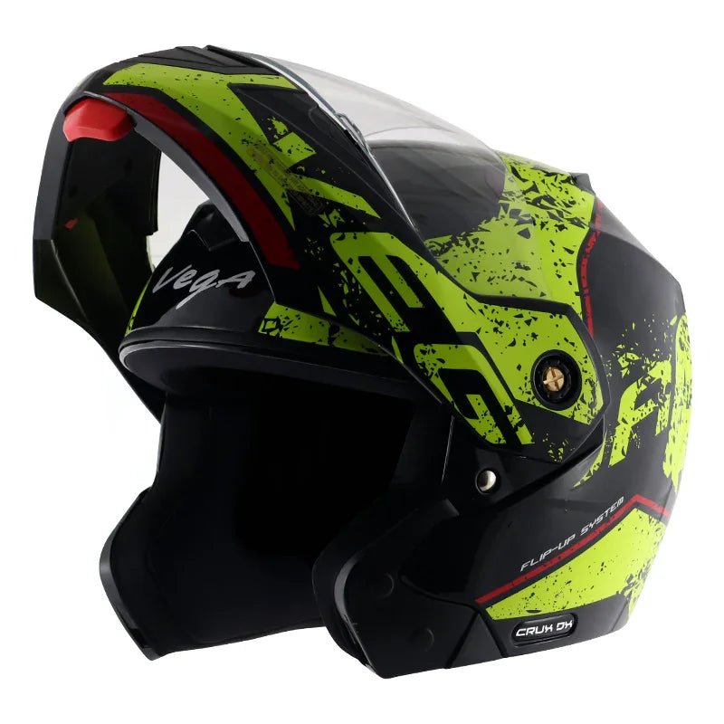 Vega Crux Dx Victor Black Neon Yellow Helmet - Biker.Store - www.biker.store