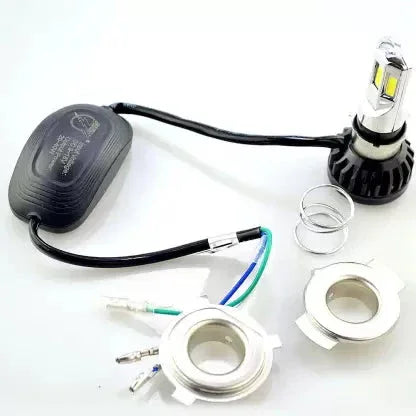 RTD ORIGINAL LED H4 DC Power Headlight Bulb Headlight for Bikes, White LED Headlight with Cooling Fan Head lamp Conversion Kit | Type H4 - Biker.Store - www.biker.store