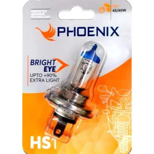 Phoenix BRIGHT EYE HS1 Px43t 7596 12V, 45/40W Headlight Bulb for 2 Wheelers (Blister Pack), Halogen, White - Biker.Store - www.biker.store