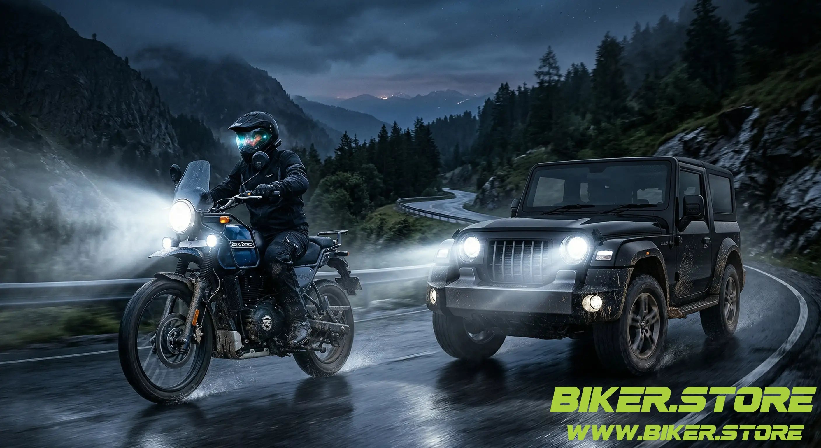 The Definitive Guide to NightEye LED Headlight Upgrades: Four-Wheeler Integration and Two-Wheeler AC/DC Conversion - Biker.Store - www.biker.store