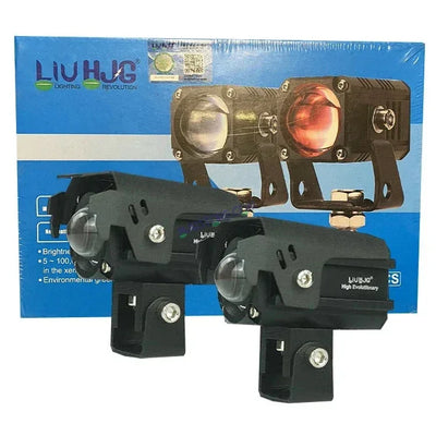 HJG 80W Mini Drive New Version Devil Mini Drive New Version 6 80W (40 * 2) Future 1 LED Mini Drive Light Red Devil Eye Light Co2 Multiple Connecting Red Yellow White Color With Canbus Kit - Biker.Store - www.biker.store