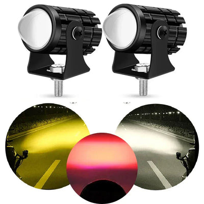 HJG Mini Devil Spot Light with Red DRL, White, Yellow Light Car Motorcycle Truck Off Road 20w Spot Fog Lights Driving Spotlight HJG Original Spot Light Fog light Devil Mini Drive, Pack of 2 - Biker.Store - www.biker.store