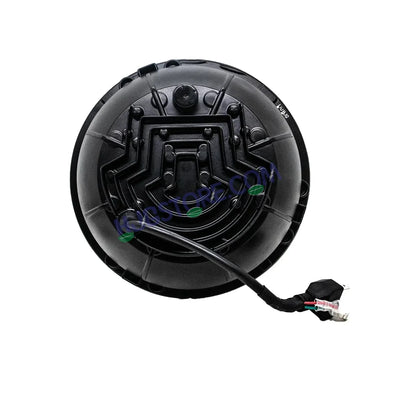 HJG U Shape Genuine U Shape New Model U Ring 7 Inch LED Headlight with Spotless and Bright DRL Fits in Royal Enfield (All Model) And Mahindra Thar (12V-80V DC 75W-110W) - Biker.Store - www.biker.store