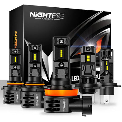 NightEye A315-S7 H7 Two Pin Pair 20000LM 6500K LED Car Headlight Bulbs 70W Auto Headlamp IP68 Waterproof for Modification Cars - Type H7 Two Pin - Biker.Store - www.biker.store