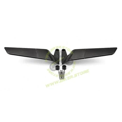 BIKERSTORE.IN Yoke Fitting Stealth Fin Mirror - Black Color ( Set of 2 pieces ) - Biker.Store - www.biker.store
