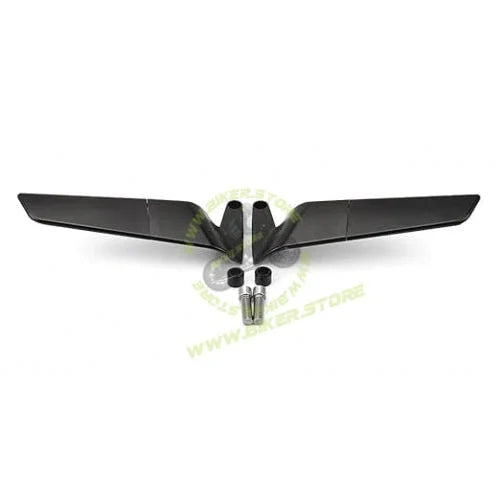 BIKERSTORE.IN Yoke Fitting Stealth Fin Mirror - Black Color ( Set of 2 pieces ) - Biker.Store - www.biker.store