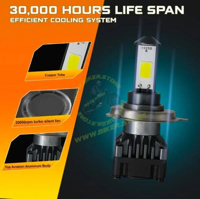 JAS Lighting 50W H4 Headlight, Pack of 1 - Biker.Store - www.biker.store