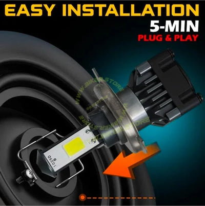 JAS Lighting 50W H4 Headlight, Pack of 1 - Biker.Store - www.biker.store