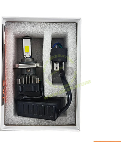 H4 JAS LED HEADLIGHT 45W WHITE FOR BIKE & CAR PACK OF 1 - Biker.Store - www.biker.store