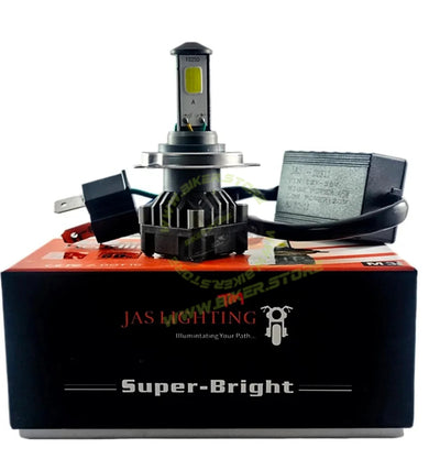 H4 JAS LED HEADLIGHT 45W WHITE FOR BIKE & CAR PACK OF 1 - Biker.Store - www.biker.store