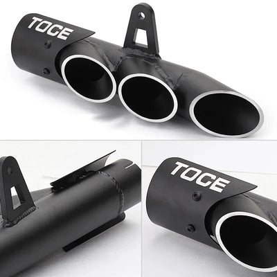Motorcycle Three-outlet Exhaust Muffler Tail Pipe Tailpipe Tip Universal for pipe diameter 51mm/2inch Most Motorcycles CarString - Biker.Store - www.biker.store