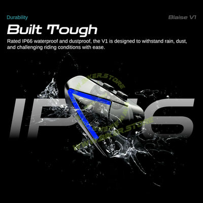 Blaise V1 High-Fidelity Bluetooth Intercom with CNC Noise Cancellation for Full-Face & Modular Helmets - Biker.Store - www.biker.store