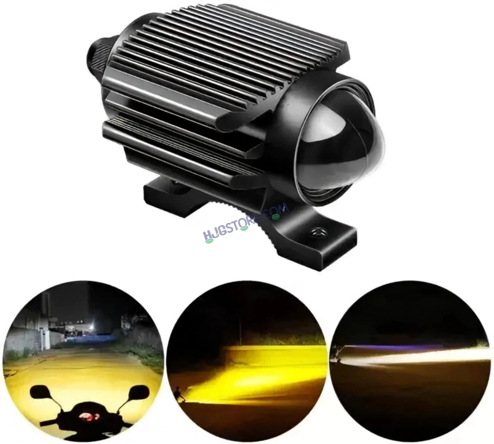 HJG Devil Fly Foglight 40W with Red DRL Mini Fly Foglight Light Red Devil Eye Light Multiple Connecting Red Yellow White Color HJG Mini Devil Fly Foglight, Pack of 1 - Biker.Store - www.biker.store