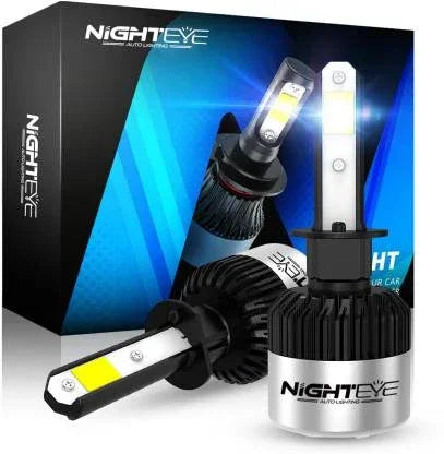 ORIGINAL NIGHTEYE H1 LED Headlight Bulb for Car and Bike White, 72 Watt, 2 Bulbs - 9000 Lumens ULTRA BRIGHT, Type H1 - Biker.Store - www.biker.store