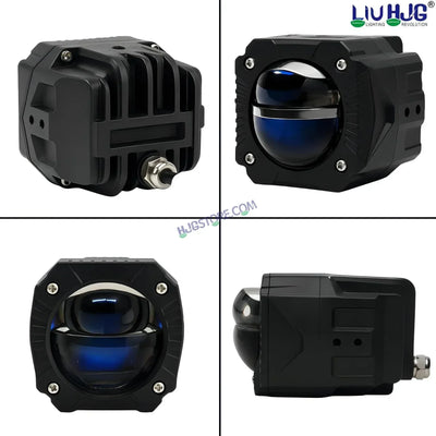 HJG Gorilla Fog Dual Lens 120W Gorilla Projector Foglight New Model with Power Adaptor Foglight Ultra Wide Dual Intensity LED Driving Fog Lights White/Yellow (2*60W = 120W Total) Universal For All Cars & Bikes LIU HJG Gorilla Projector Fog with Red DRL - Biker.Store - www.biker.store