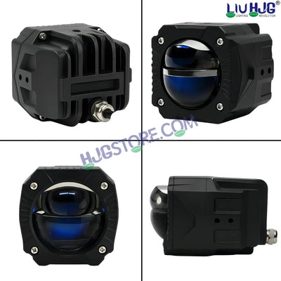 HJG Gorilla Fog with Wiring Harness Kit Combo Dual Lens 120W Gorilla Projector Foglight New Model with Wiring Foglight Ultra Wide Dual Intensity LED Driving Fog Lights White/Yellow 120W Universal For All Cars & Bikes LIU HJG Gorilla Foglight Combo Kit - Biker.Store - www.biker.store