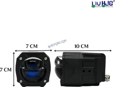 HJG Gorilla Fog Dual Lens 120W Gorilla Projector Foglight New Model with Power Adaptor Foglight Ultra Wide Dual Intensity LED Driving Fog Lights White/Yellow (2*60W = 120W Total) Universal For All Cars & Bikes LIU HJG Gorilla Projector Fog with Red DRL - Biker.Store - www.biker.store