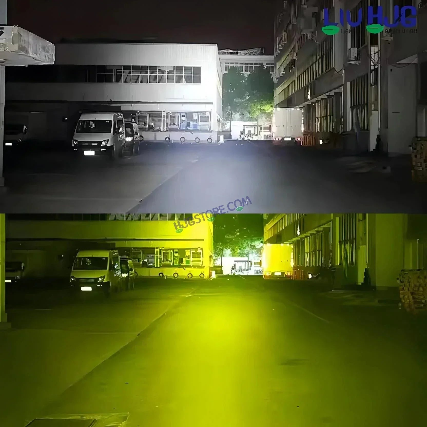 HJG Laser Cannon Foglight 500 Meters Laser Focus Projector Fog Projector Lens with 300 Meters Low Beam 500 Meters High Beam 80W Foglight Ultra Wide Dual Intensity LED Fog Lights White/Yellow Universal For All Cars & Bikes LIU HJG Laser Cannon Foglight 2pc - Biker.Store - www.biker.store