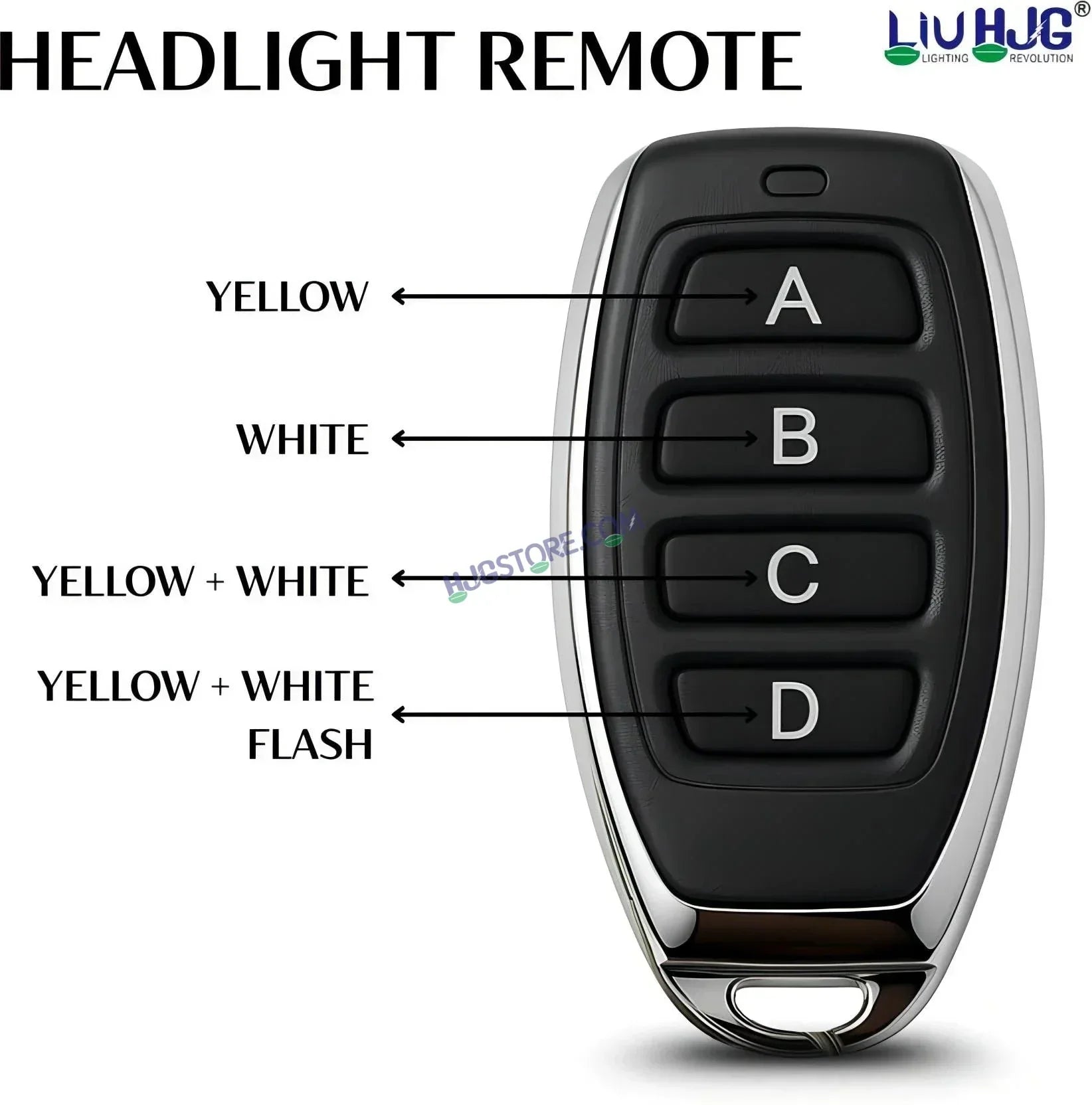 HJG M3 Remote Multi Beam 120W H4 3 in 1 3000K 4300K 6000K LED Bulb AC/DC Headlight White/Yellow/Warm White/Flash Beam 60W + 60W for Bike Car Light H4 LED with Fan Remote Hi/Lo Beam Headlight 12V/24V for Bike/Car, Set of 1, White/Yellow/Warm White Hi/Lo - Biker.Store - www.biker.store