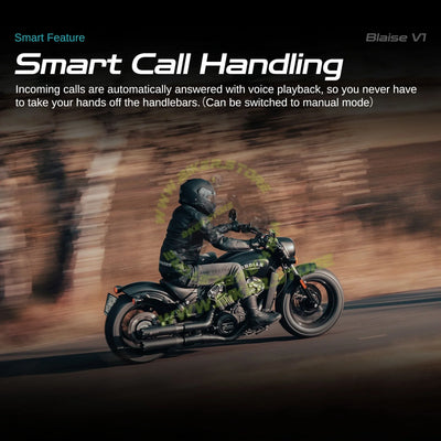 Blaise V1 High-Fidelity Bluetooth Intercom with CNC Noise Cancellation for Full-Face & Modular Helmets - Biker.Store - www.biker.store