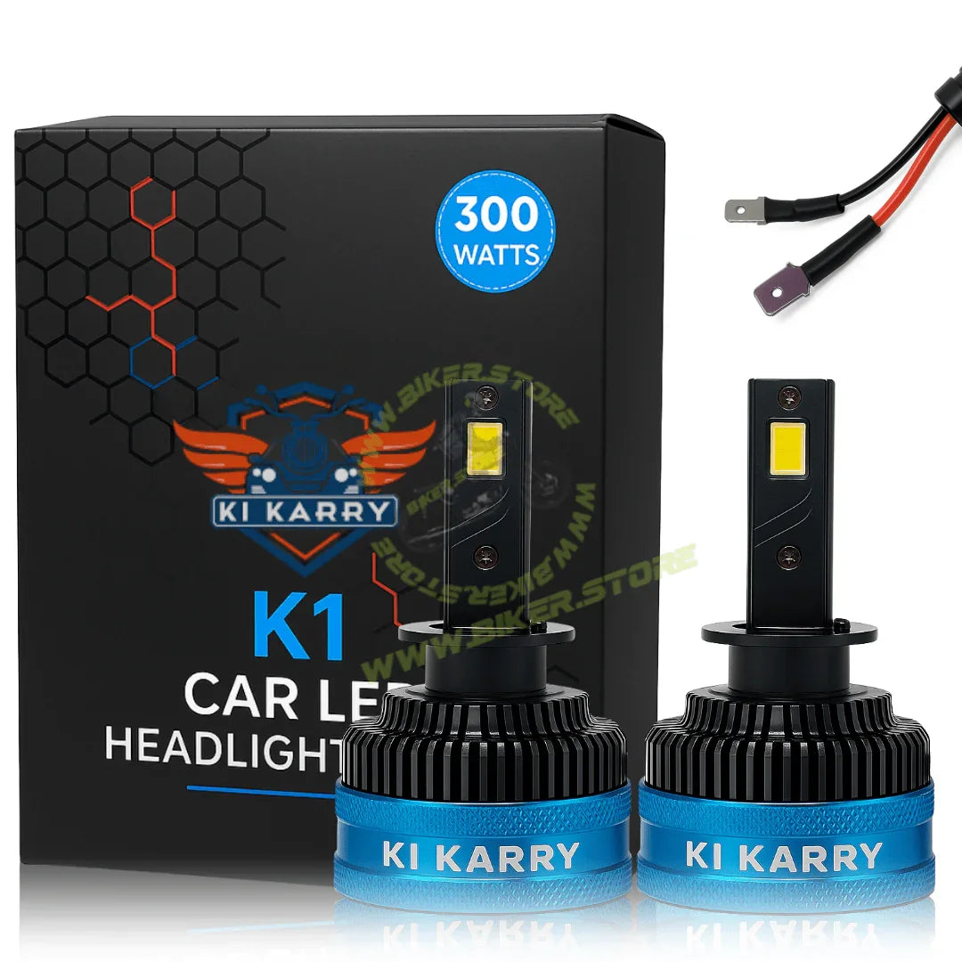 Ki Karry H1 300 WATTS LED Car Headlight Bulb, White Light, (Pack of 2 with 12 months Warranty) (H1 Fitting) - Biker.Store - www.biker.store