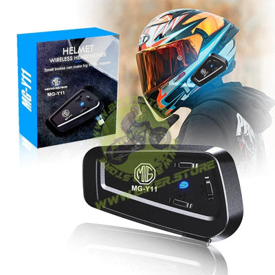 MOTO GENIUS Y11 Motorcycle Helmet Bluetooth Headset V5.2 – HIFI Stereo, Noise Reduction, 500mAh Battery, Hands-Free Calls, Voice Assistant, IPX6 Waterproof, Easy Install - Biker.Store - www.biker.store