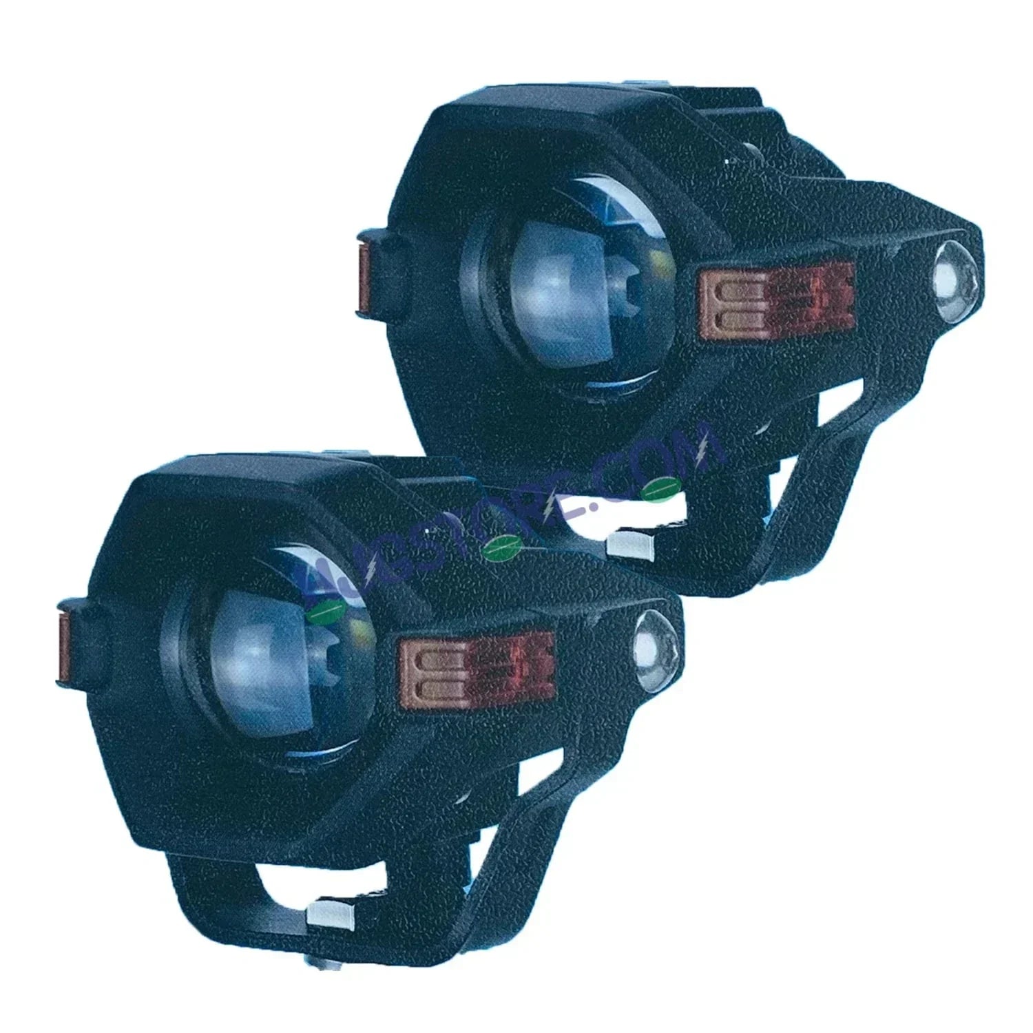 HJG Spaceship Foglight 80W 1 Lens Space Ship Fog Projector Lens 2pc Foglight Red Devil Side Amber DRL Modes 80W Foglight Ultra Wide Dual Intensity LED Fog Lights White/Yellow/Red Projector (80W) Universal For All Cars & Bikes LIU HJG Space Ship Foglight - Biker.Store - www.biker.store