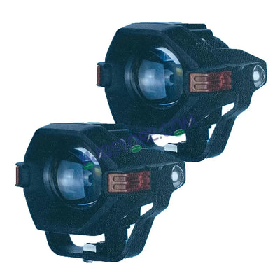 HJG Spaceship Foglight 80W 1 Lens Space Ship Fog Projector Lens 2pc Foglight Red Devil Side Amber DRL Modes 80W Foglight Ultra Wide Dual Intensity LED Fog Lights White/Yellow/Red Projector (80W) Universal For All Cars & Bikes LIU HJG Space Ship Foglight - Biker.Store - www.biker.store