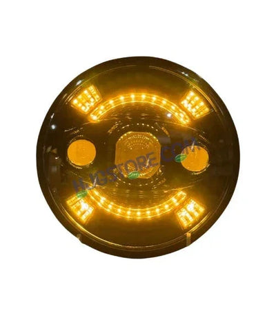 HJG New 100W Tri Projector 7 Inch Headlight Assembly C-194 100W White LED Headlight New Model 3 Projector Lens Headlight Assembly for Royal Enfield | 80-100W CREE/Osram LED Chip Multi color White/Yellow Compatible with Royal Enfield, Jeep, Thar, Gypsy - Biker.Store - www.biker.store