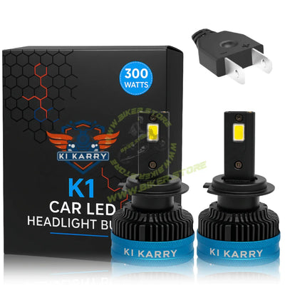 Ki Karry 300 WATTS LED Car Headlight Bulb, White Light, (Pack of 2 with 12 months Warranty) (H7 Fitting) - Biker.Store - www.biker.store