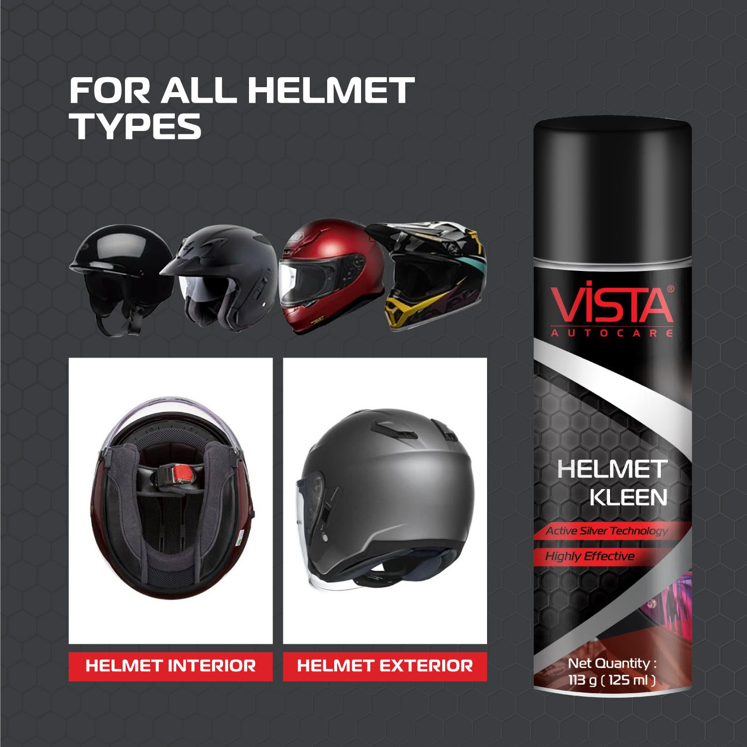 Vista Helmet Kleen 125 ml - Biker.Store - www.biker.store