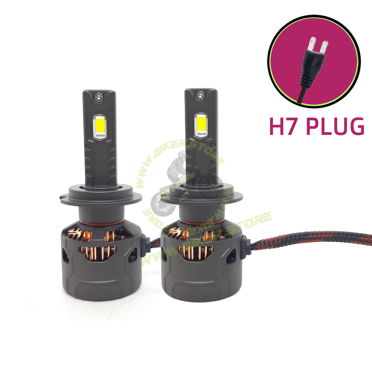 KI KARRY 200W White Car LED Headlight Bulb DC 9V-30V with 24 Month Warranty (H4, H7, 9005, 9006, H8/H9/H11)