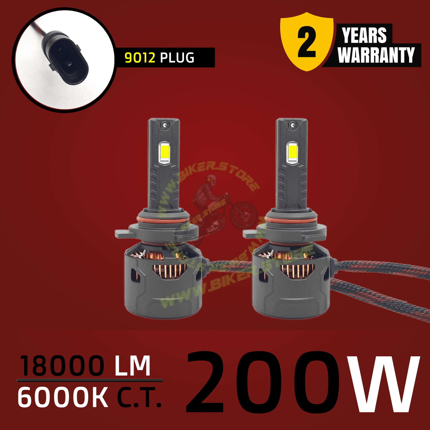 KI KARRY 200W White Car LED Headlight Bulb DC 9V-30V with 24 Month Warranty (H4, H7, 9005, 9006, H8/H9/H11)