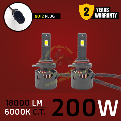 KI KARRY 200W White Car LED Headlight Bulb DC 9V-30V with 24 Month Warranty (H4, H7, 9005, 9006, H8/H9/H11)