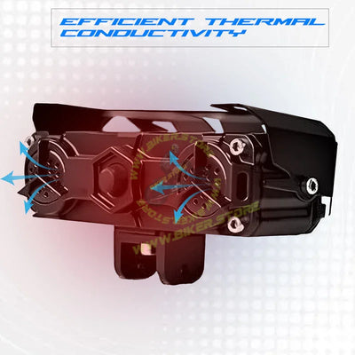MOTO GENIUS JX 130 60W 4-LED Motorcycle Fog Lights (Pair) | High-Intensity Auxiliary Driving Lamps | Waterproof Super Bright Lights for Night & Fog Riding (Pack of2) - Biker.Store - www.biker.store