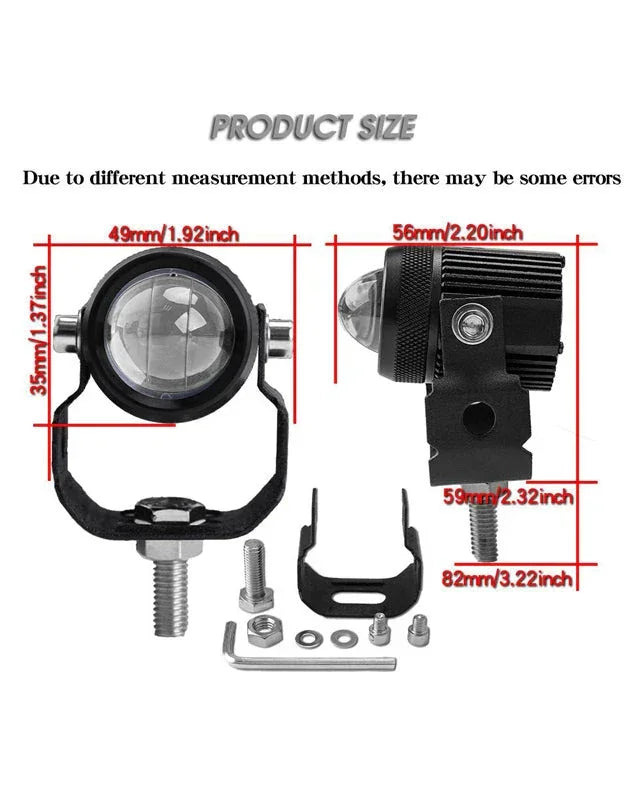 Mini Drive Fog Light with Universal Fit for All Cars and Bikes - Yellow/ White - Biker.Store - www.biker.store