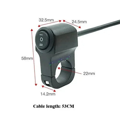 HJG Handlebar Switch 3 Way Universal 12V Handlebar CNC Metal Switch (3-Way) for All Bikes and Motorcycles HJG On-Off-On Headlight Fog Brake Light Switch Fit For All Motorcycles (Black) - Biker.Store - www.biker.store