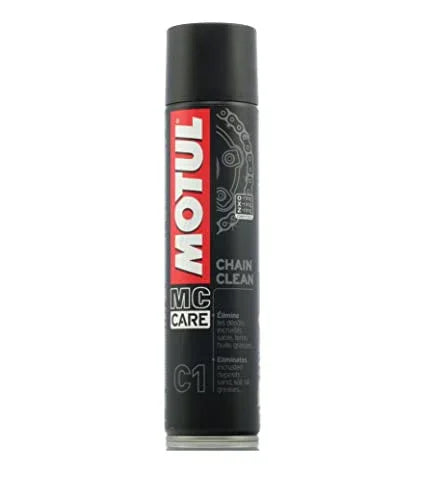Motul C1 Chain Cleaner for Bikes | Powerful Spray Removes Oil, Grease & Dirt | Fast-Acting Deep Cleaning for Improved Chain Performance | Safe for All Chain Types | 400 ml - Biker.Store - www.biker.store