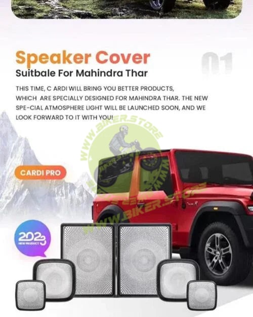 Cardi Ambient Smart LED, Ambient Light Speaker Grill Kit for Interior Car Lighting, Atmosphere Lamp K3/K4 Plus 7th Gen, 6-in-1, For THAR proper fit | With App control - Biker.Store - www.biker.store