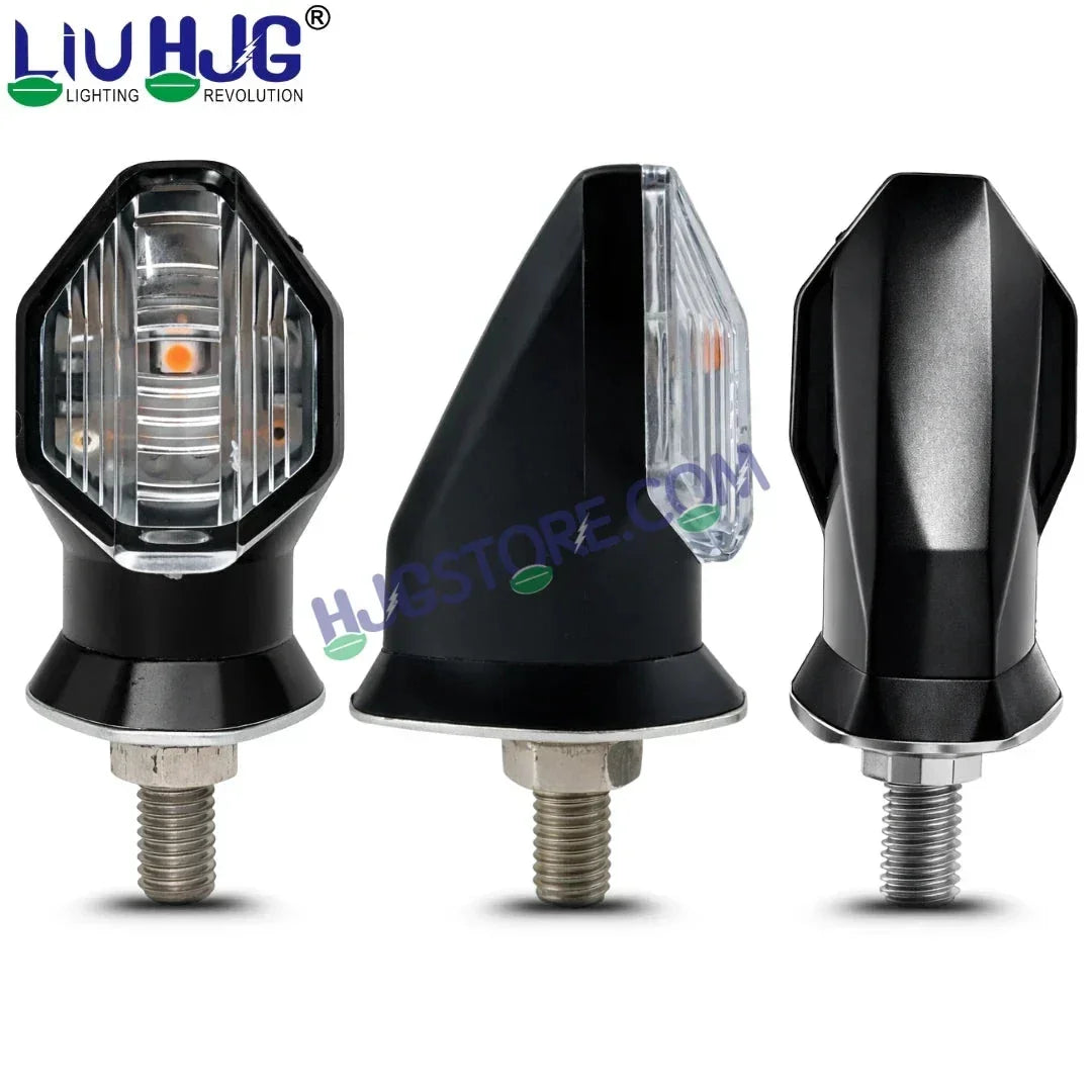 HJG Single LED Small Indicator Yellow Bike Turn Signals Waterproof Flexible Blinker Bright LED Indicators Universal For All Bike Models Motorcycle Turn Signal Lights LIU HJG Small 1 LED Yellow Indicator, Universal for All Bikes & Motorcycles, Pack of 2 - Biker.Store - www.biker.store