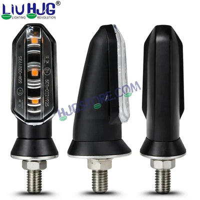 HJG 3 LED Small Indicator Yellow Bike Turn Signals Waterproof Flexible Blinker Bright LED Indicators Universal For All Bike Models Motorcycle Turn Signal Lights LIU HJG Small 3 LED Yellow Indicator, Universal for All Bikes & Motorcycles, Pack of 2 - Biker.Store - www.biker.store