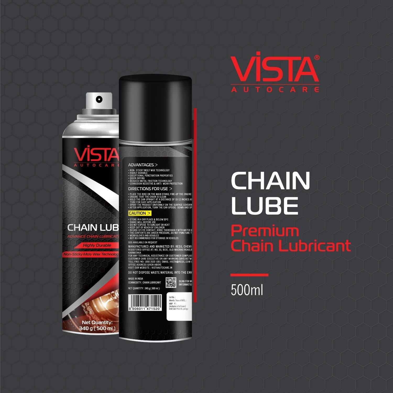 Vista Chain Lube 500 ml - Biker.Store - www.biker.store
