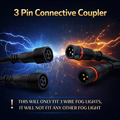 HJG 3 Pin Wireless Premium Copper Heavy Duty Wiring Harness Kit with Wireless Remote Heavy Duty Metal Switch, Copper Wire, Included Couplers and Canbus - Wireless Remote (2 Colour, 3 Wire) LIU HJG 3 Pin Premium Copper Remote Control Wiring Harness Kit - Biker.Store - www.biker.store