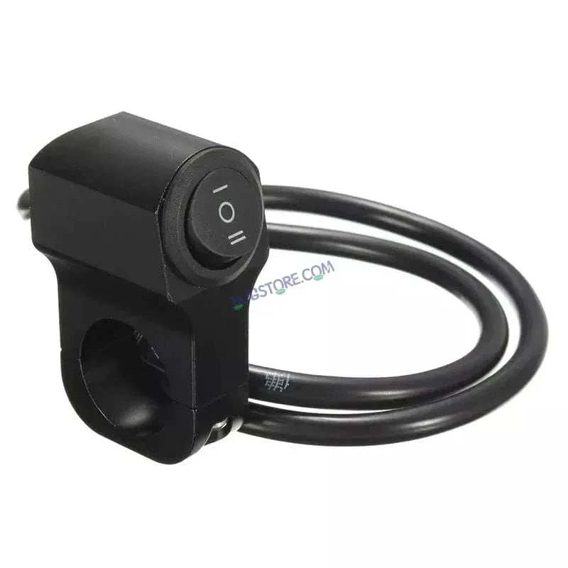 HJG Handlebar Switch 3 Way Universal 12V Handlebar CNC Metal Switch (3-Way) for All Bikes and Motorcycles HJG On-Off-On Headlight Fog Brake Light Switch Fit For All Motorcycles (Black) - Biker.Store - www.biker.store