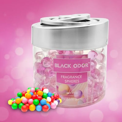 Black Odor Super Fragrance Black Odor Car Air Freshener B0-10| 130g Bubble Gel Balls | Long-Lasting Scent for Home, Office, Car, Bathroom & Closet | Odor Eliminator & Room Deodorizer (Bubble Gum) - Biker.Store - www.biker.store
