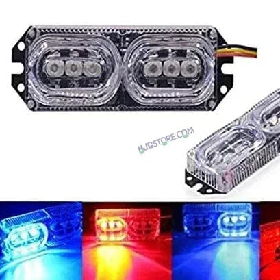 HJG New License Plate Red Blue Strobe Light Multi Color Strobe Light with Flashing Handle Light Multi Color Universal for Motorcycle, Car, SUV Set of 1 Strob Light HJG, Transparent, Red Blue) - Biker.Store - www.biker.store
