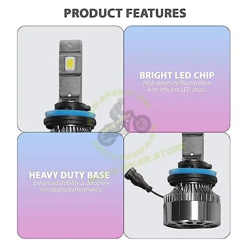 PHOENIX H8 LED Headlight Bulb 12V 6000K (1 Set) - Biker.Store - www.biker.store
