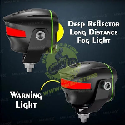 Shilan Super Bright LED Fog Light Lamp | Spot Light With Dual Color White/Yellow | High & Low Beam For Car, Bike, Scooty & ATVs - Biker.Store - www.biker.store