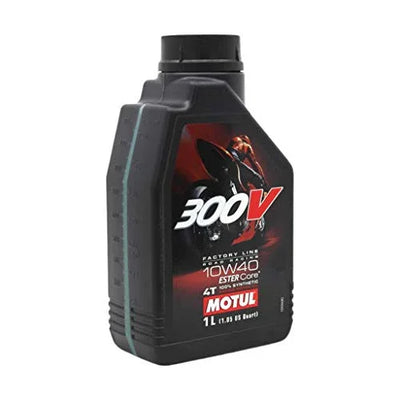 Motul 300V Factory Line Ester Core Fully Synthetic 10W-40 Petrol Engine Oil for Bikes (1 L | 104118) - Biker.Store - www.biker.store