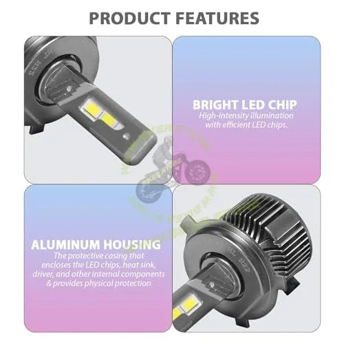 PHOENIX H-19 LED Head Light Bulb 12V 6000K (1 Set) - Biker.Store - www.biker.store